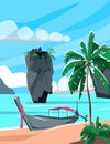 Thailand Tourism Flat Illustration