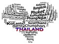 THAILAND tourist destinations info text graphics