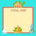 Thailand Touristic Vector Concept with Copyspace