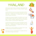 Thailand Touristic Vector Concept with Sample Text