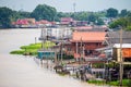 Thailand traditional riverside village near Bangkok