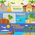 Thailand Travel Banners Set