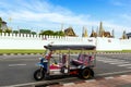 Thailand Tuk Tuk at Grand Palace with blue sky Royalty Free Stock Photo