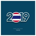 2019 Thailand Typography, Happy New Year Background