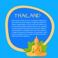 Thailand Vector Touristic Banner with Sample Text Royalty Free Stock Photo