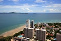 Thailand view of Jomtien and Pattaya bay Royalty Free Stock Photo