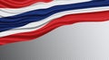 Thailand Wavy Flag clipping path