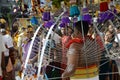 Thaipusam is a Hindu festival where devotees come together for a procession, carrying signs of their devotion and gratitude Royalty Free Stock Photo