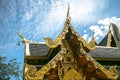 Thais Temple with blue sky Royalty Free Stock Photo