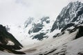 Thajiwas glacier stretching for miles in Sonamarg Royalty Free Stock Photo