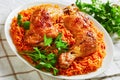 Thakkali sadam indian tomato rice with chicken