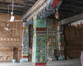 THAL, UPPER DIR, PAKISTAN - JUNE 10, 2022: The Jamia Masjid inside view of a centuries-old mosque in Thal bazaar beautifully