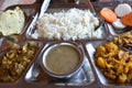 Thali - traditional Indian, Bengali and Nepalese food