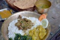 Thali - traditional Indian, Bengali and Nepalese food