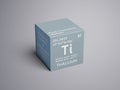 Thallium. Post-transition metals. Chemical Element of Mendeleev\'s Periodic Table. 3D illustration Royalty Free Stock Photo
