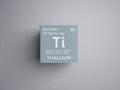 Thallium. Post-transition metals. Chemical Element of Mendeleev\'s Periodic Table. 3D illustration Royalty Free Stock Photo