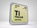 Thallium - Ti - chemical element periodic table Royalty Free Stock Photo