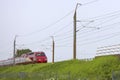 Thalys train runs over the high speed line