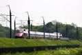 Thalys train runs over the high speed line