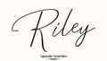 Riley Female name - Beautiful Handwritten Lettering Modern Calligraphy Text Royalty Free Stock Photo