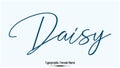 Daisy Female name - Elegant Handwritten Lettering Modern Calligraphy Text Royalty Free Stock Photo