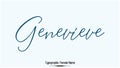 Genevieve Female name - Elegant Handwritten Lettering Modern Calligraphy Text