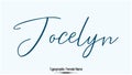 Jocelyn Female name - in Stylish Lettering Cursive Typography Text Royalty Free Stock Photo