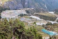Thame village from above view, Nepal. Royalty Free Stock Photo