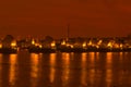 Thames Barrier, London UK - at night Royalty Free Stock Photo