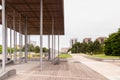 Thames Barrier Park Pavilion in a sunny day Royalty Free Stock Photo