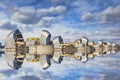 Thames Barrier Reflection London UK Royalty Free Stock Photo