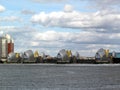 Thames Barrier with it's flood gates closed Royalty Free Stock Photo