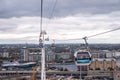 Thames cable car operated by Emirates Air Line in London. Royalty Free Stock Photo