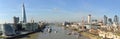 Thames London City bent panorama from Tower Bridge