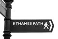 Thames Path sign Royalty Free Stock Photo