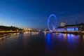 Thames River And London Eye at night Royalty Free Stock Photo