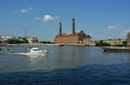 Thames view. Lots Road Power Station. Redevelopment. Chelsea, London. UK Royalty Free Stock Photo