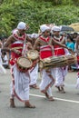 Drummers perform during the Day Perahera.