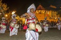Thammattam Players perform at the Esala Perahera in Kandy, Sri Lanka. Royalty Free Stock Photo