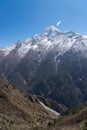 Thamserku mountain peak, Namche Bazaar Royalty Free Stock Photo