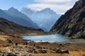 Thamserku mountain views and lake