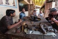 THANGAUR, INDIA-FEBRUARY 13: Sculptor in the workshop 13, 2013 i