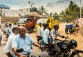 THANJAVOUR, INDIA - FEBRUARY 13: An unidentified Indian riders r Royalty Free Stock Photo