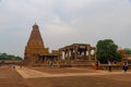 Thanjavur, India - December 11th 2022: Thanjavur Big Temple. Brihadeeswara Temple, Thanjavur, Tamilnadu , India. Load Shiva Temple