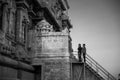 Thanjavur, India - February 23, 2017: 2 Indian men praying at Br