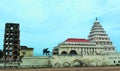 The thanjavur maratha palace with bell tower Royalty Free Stock Photo