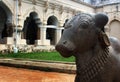 Nandhi- bull- sculpture in the thanjavur maratha palace Royalty Free Stock Photo