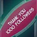 Thank followers 1000 purple