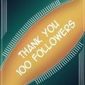 Thank followers 100 yellow