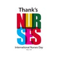 Thanks Nurses Vector Template Design Illustration